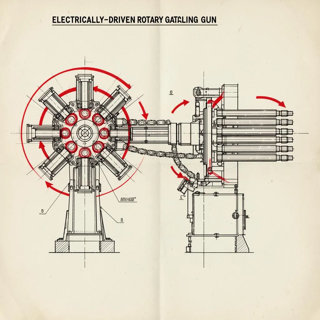 Azionamento elettrico esterno (Gatling)